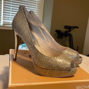 Michael Kors platform peep toe heel